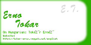 erno tokar business card